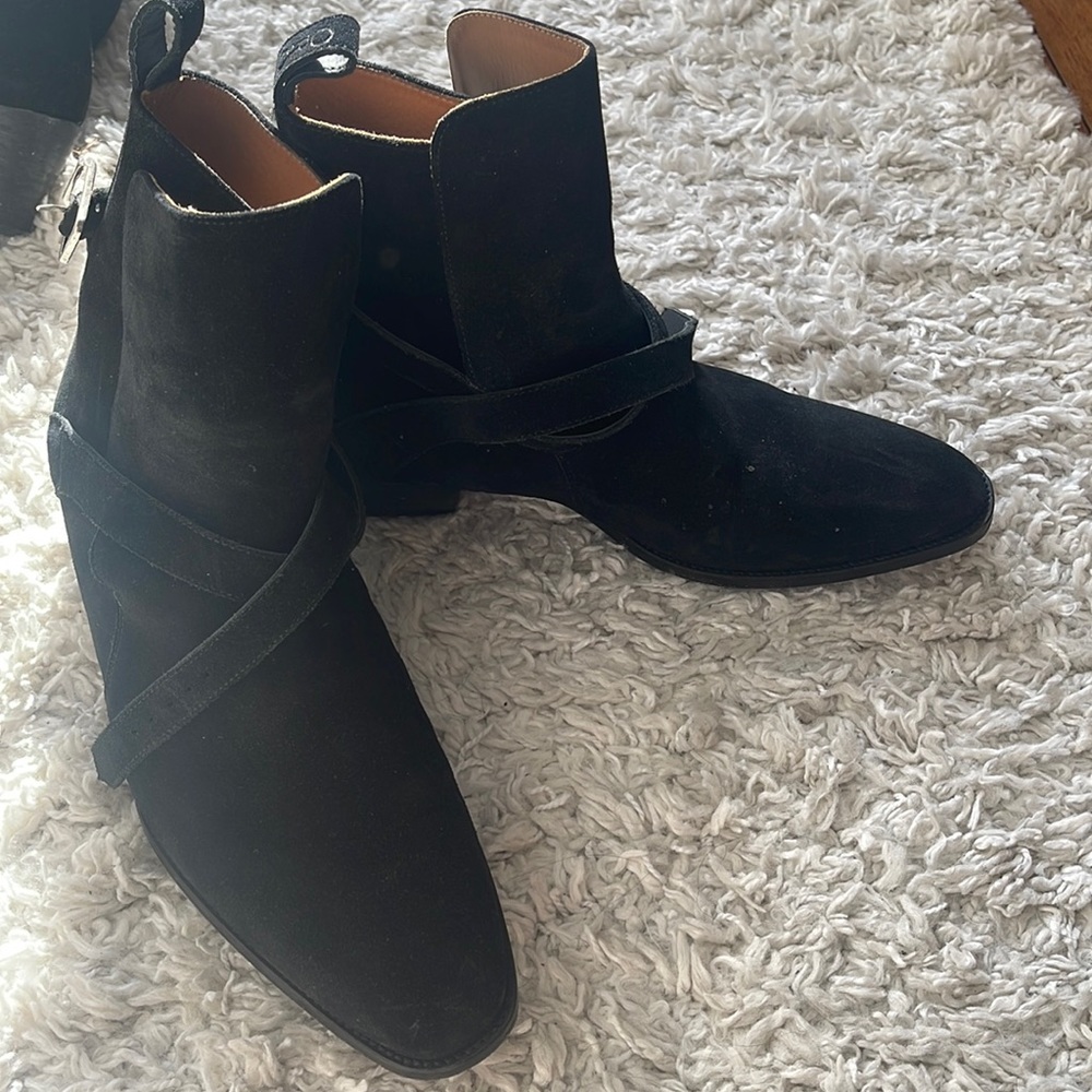 Mens ORO Los Angeles Alpaca Kris Jodhpur Size 10 Black Chelsea Boots